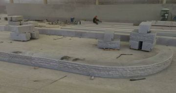 益阳 芝麻白整石坐凳（光面+自然面）