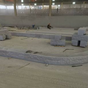 益阳 芝麻白整石坐凳（光面+自然面）