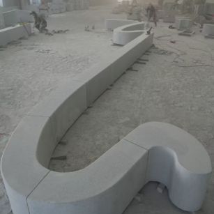 益阳 花岗岩整石坐凳拼装