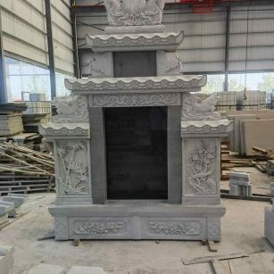 益阳 芝麻灰高档墓碑、土墓，一套也支持定做