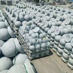 益阳 花岗岩实心圆球，石球，挡车球，挡车石，车止石，路障石。