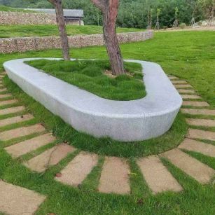 益阳 芝麻白光面整石坐凳