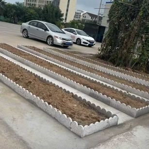 益阳 花边石、花围石、花园石安装效果