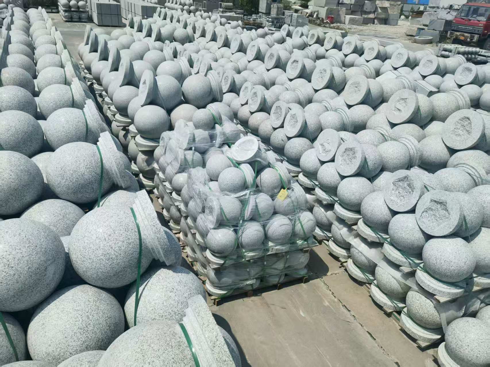 益阳 花岗岩实心圆球，石球，挡车球，挡车石，车止石，路障石。