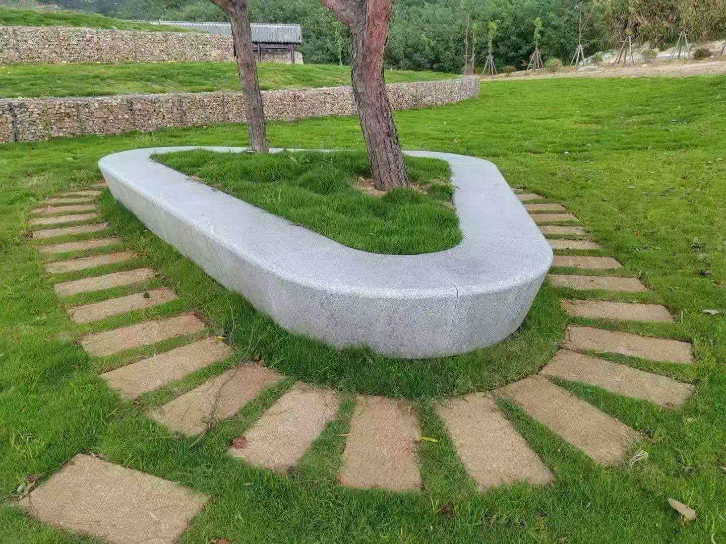 益阳 芝麻白光面整石坐凳