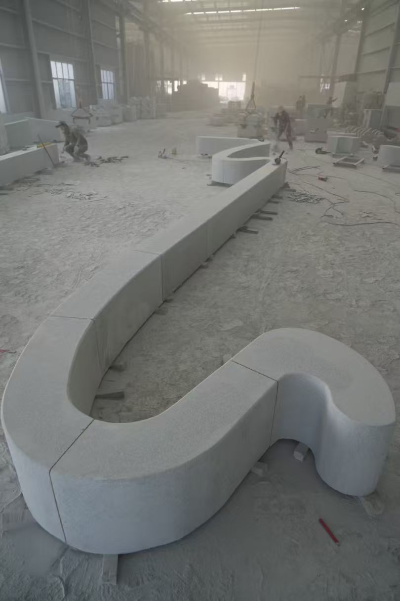 益阳 花岗岩整石坐凳拼装