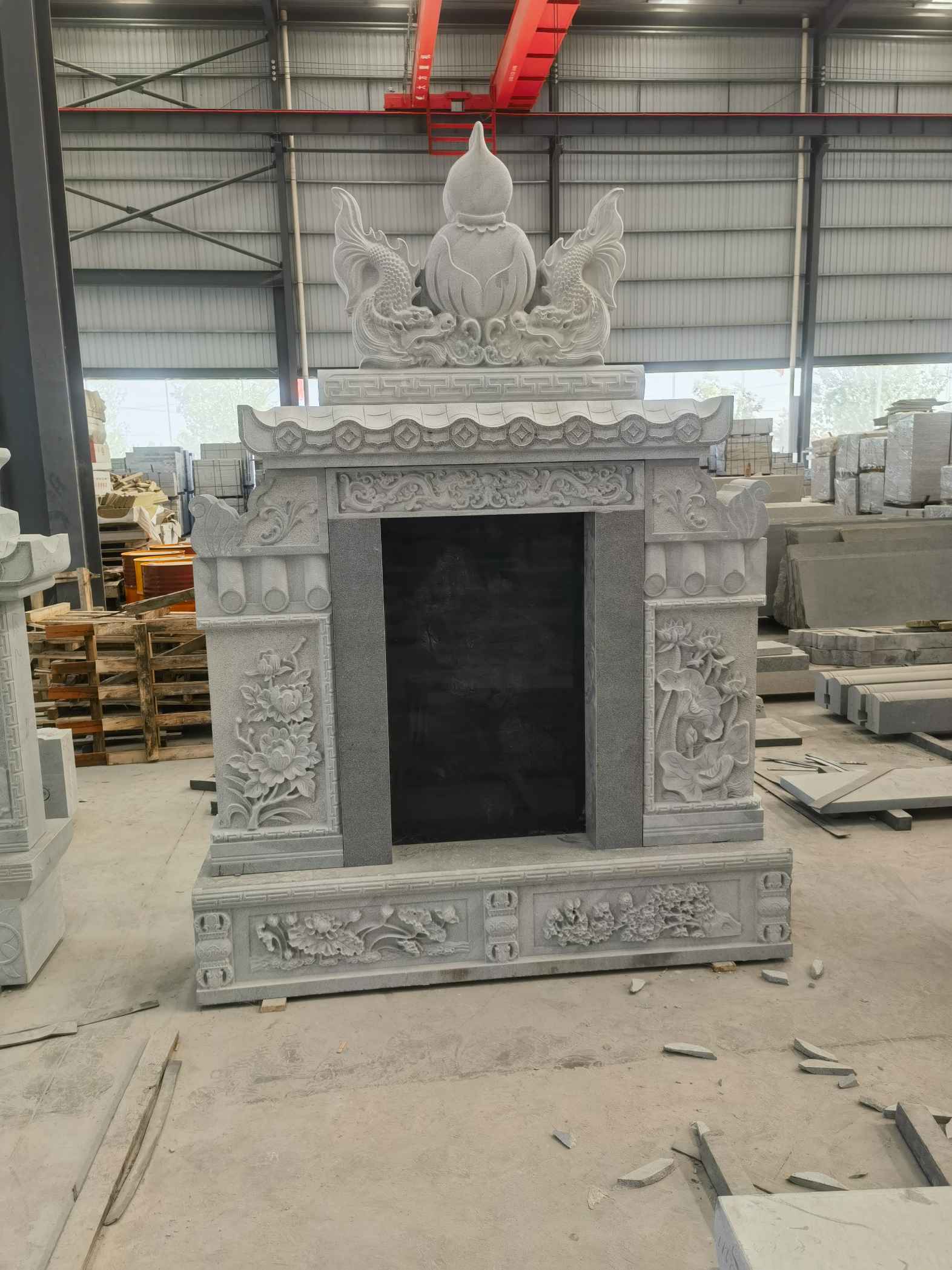 益阳 芝麻灰高档墓碑、土墓，一套也支持定做