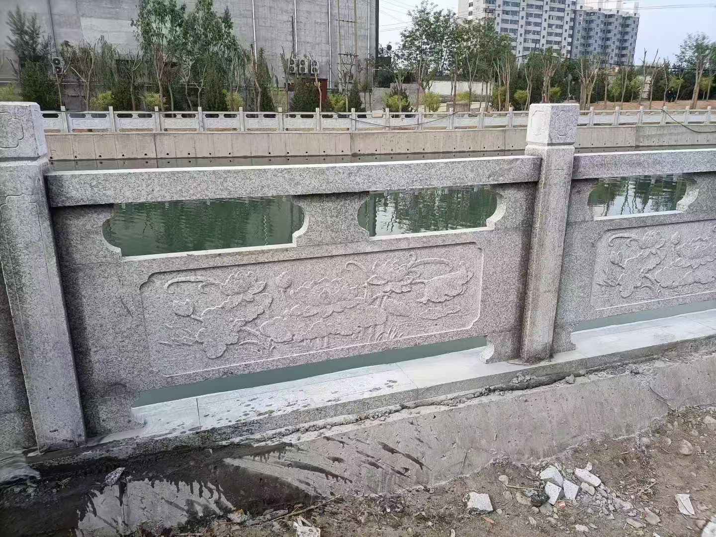 益阳 芙蓉白大花桥梁、河道，石材栏杆、围栏、护栏