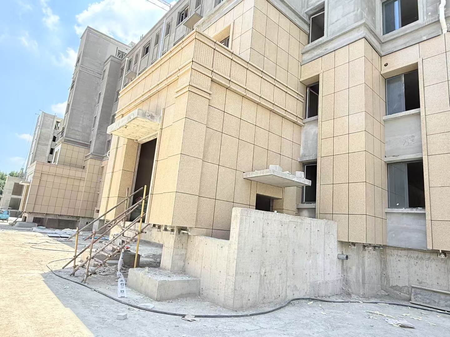 益阳 黄金麻干挂，工地实拍